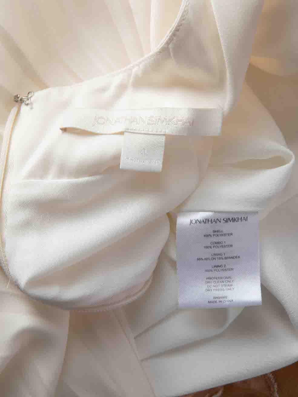 Jonathan Simkhai Ecru Lace Trim Pleated Maxi Dress Size S For Sale 1