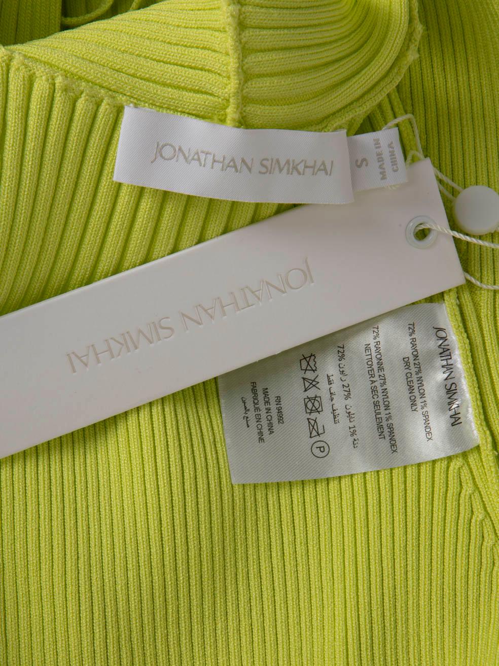 Women's Jonathan Simkhai Green Neon Tank Top Size S