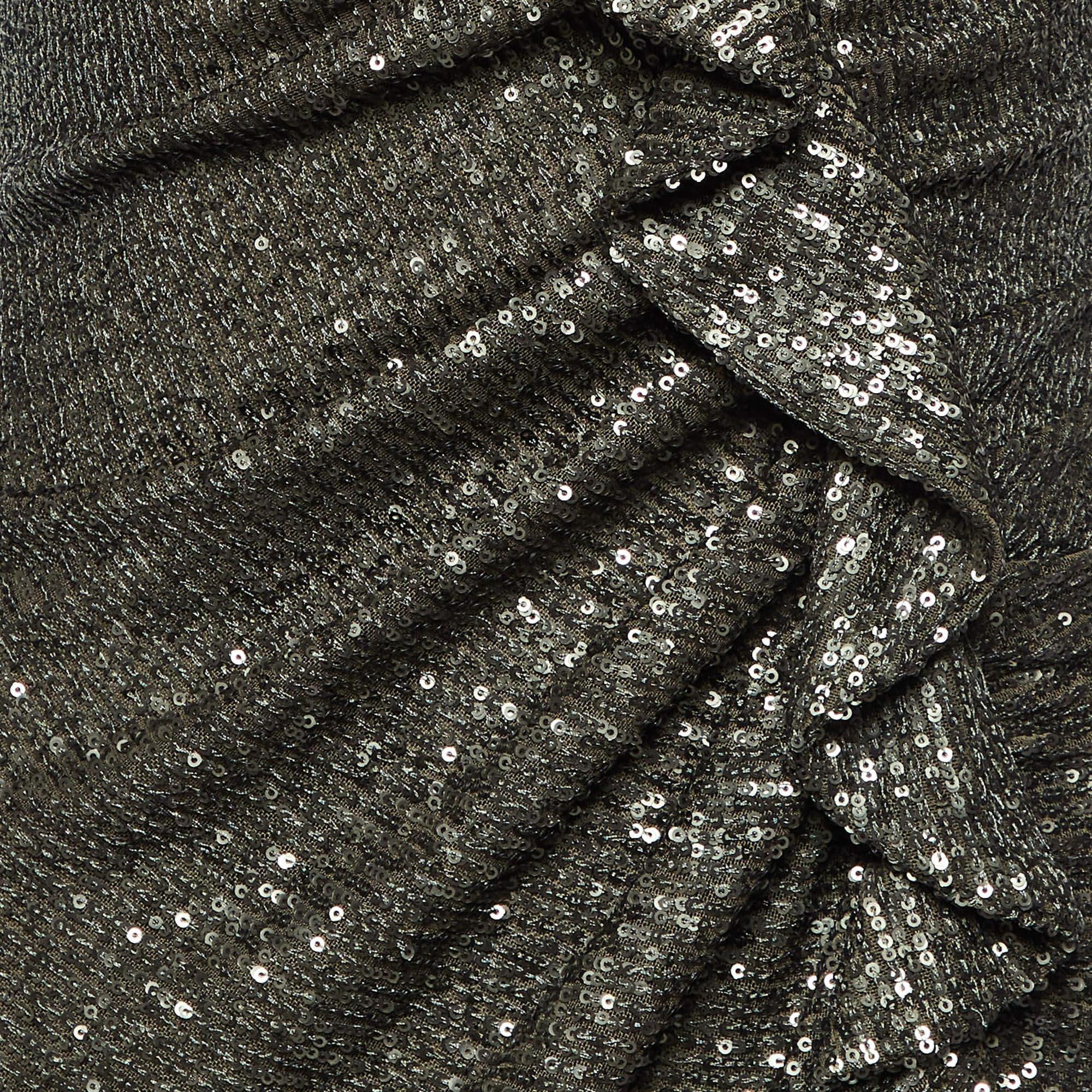 Black Jonathan Simkhai Green Sequin Sleeveless Short Dress XS