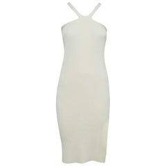 Jonathan Simkhai Ivory White Rib Knit Tabitha Dress S