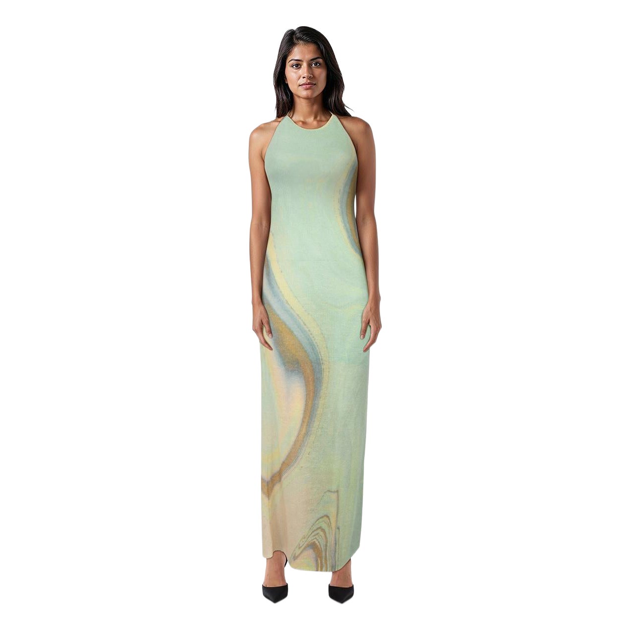 Jonathan Simkhai Knit Halterneck Maxi Dress Size S For Sale
