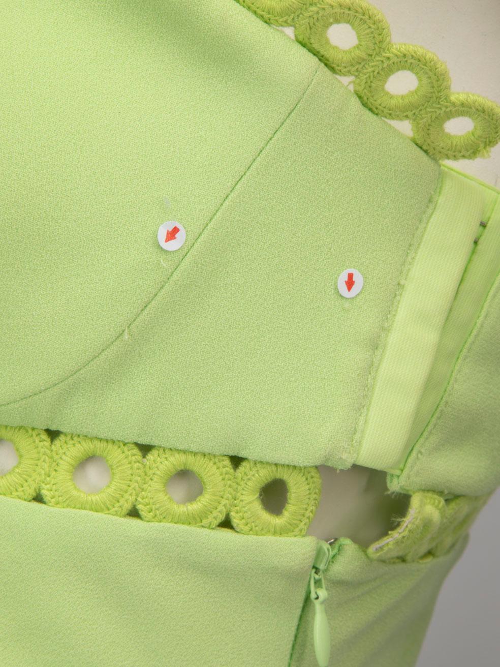 Robe midi à découpes en vert Jonathan Green Taille S Pour femmes 