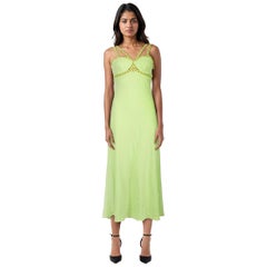 Robe midi à découpes en vert Jonathan Green Taille S