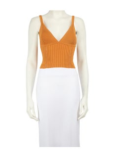 Jonathan Simkhai Orange Knitted Crop Tank Top Size XS