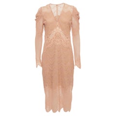 Jonathan Simkhai Peach Lace Midi Dress M