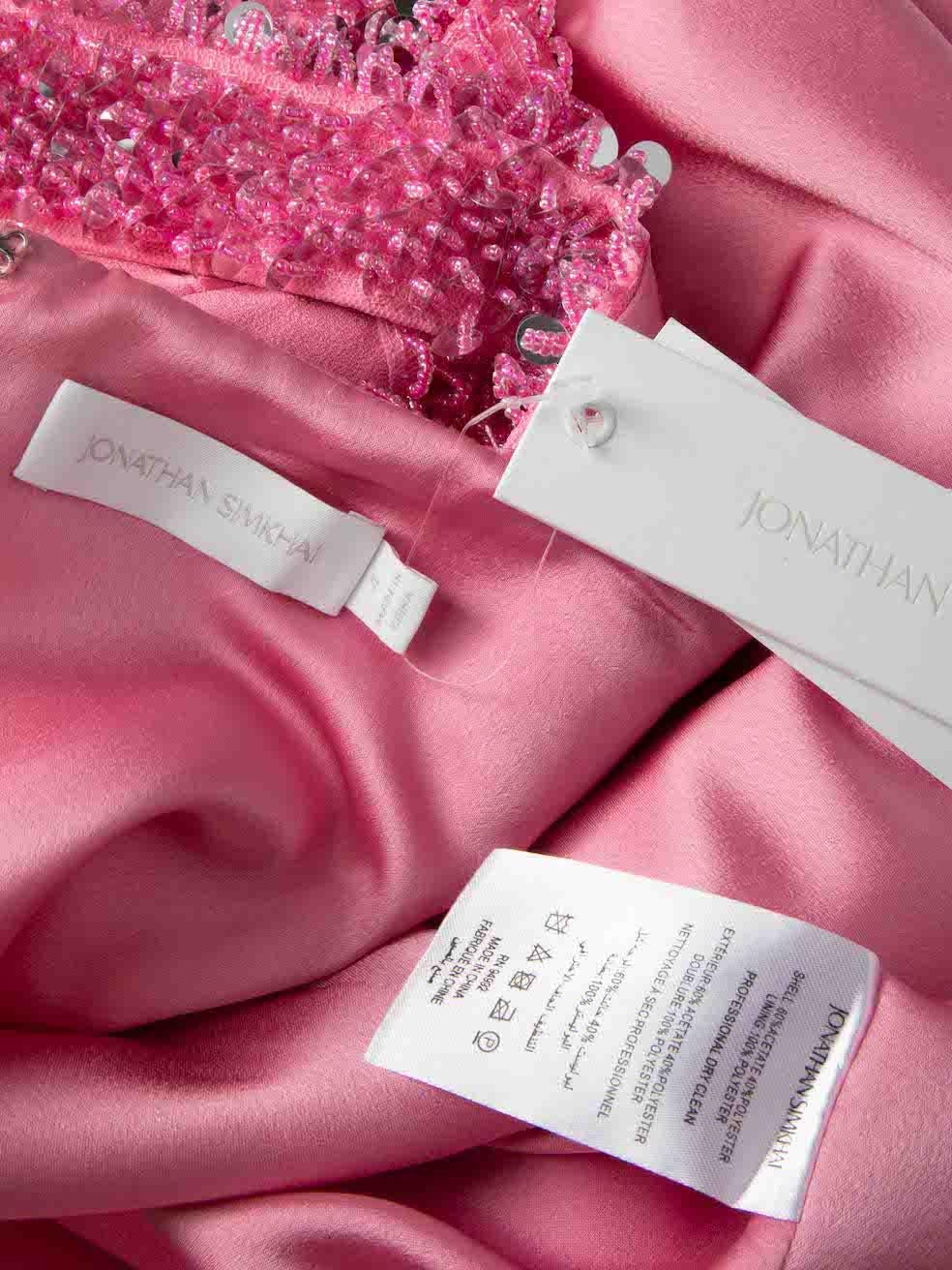 Women's Jonathan Simkhai Pink Nada Sequinned Mini Dress Size S