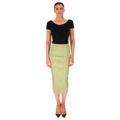 Jonathan Simkhai Ribbed Midi Skirt With Buttoned Sides