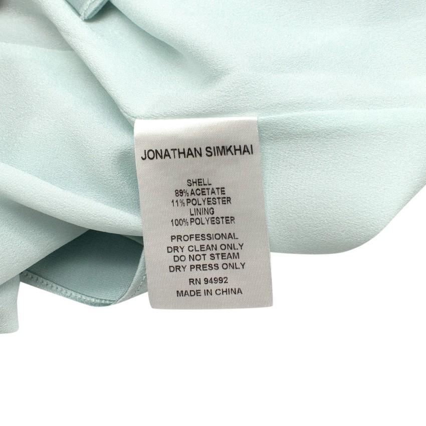 Jonathan Simkhai Seraphina Mint Hammered Satin Midi Dress - US 8 1