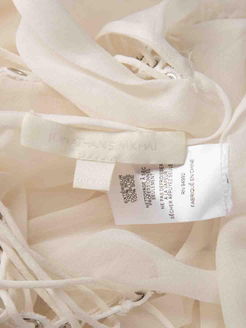 Women's Jonathan Simkhai White Eyelet Detail Draped Dress Size XS