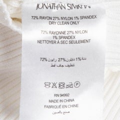 Jonathan Simkhai White Rib Knit Cut-Out Alexia Top S