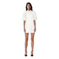 Jonathan Simkhai White Short Sleeve Shirt Dress Size XS