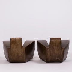 Jonathan Singleton Poltroncine industriali in acciaio Easy Number One di, Set di 2