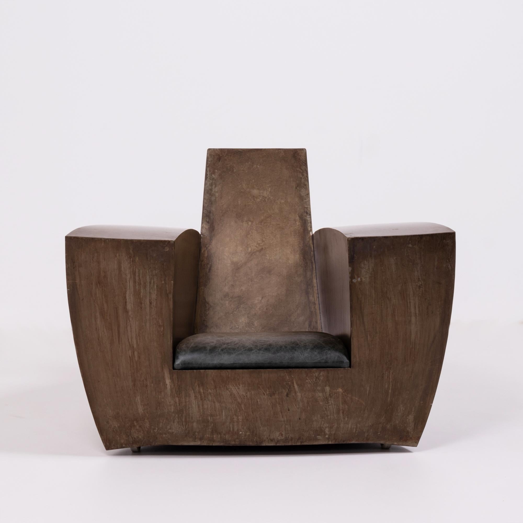 Jonathan Singleton Industrial Steel Easy Number One Armchairs by, Set of 2 1