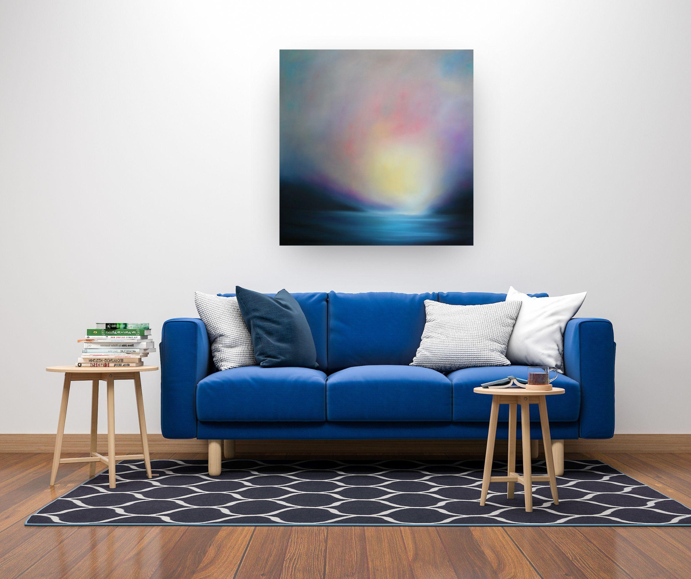 Deep Blue-original modern-abstrakte Landschaft-Seelandschaft-Gemälde-zeitgenössische Kunst – Painting von Jonathan Speed