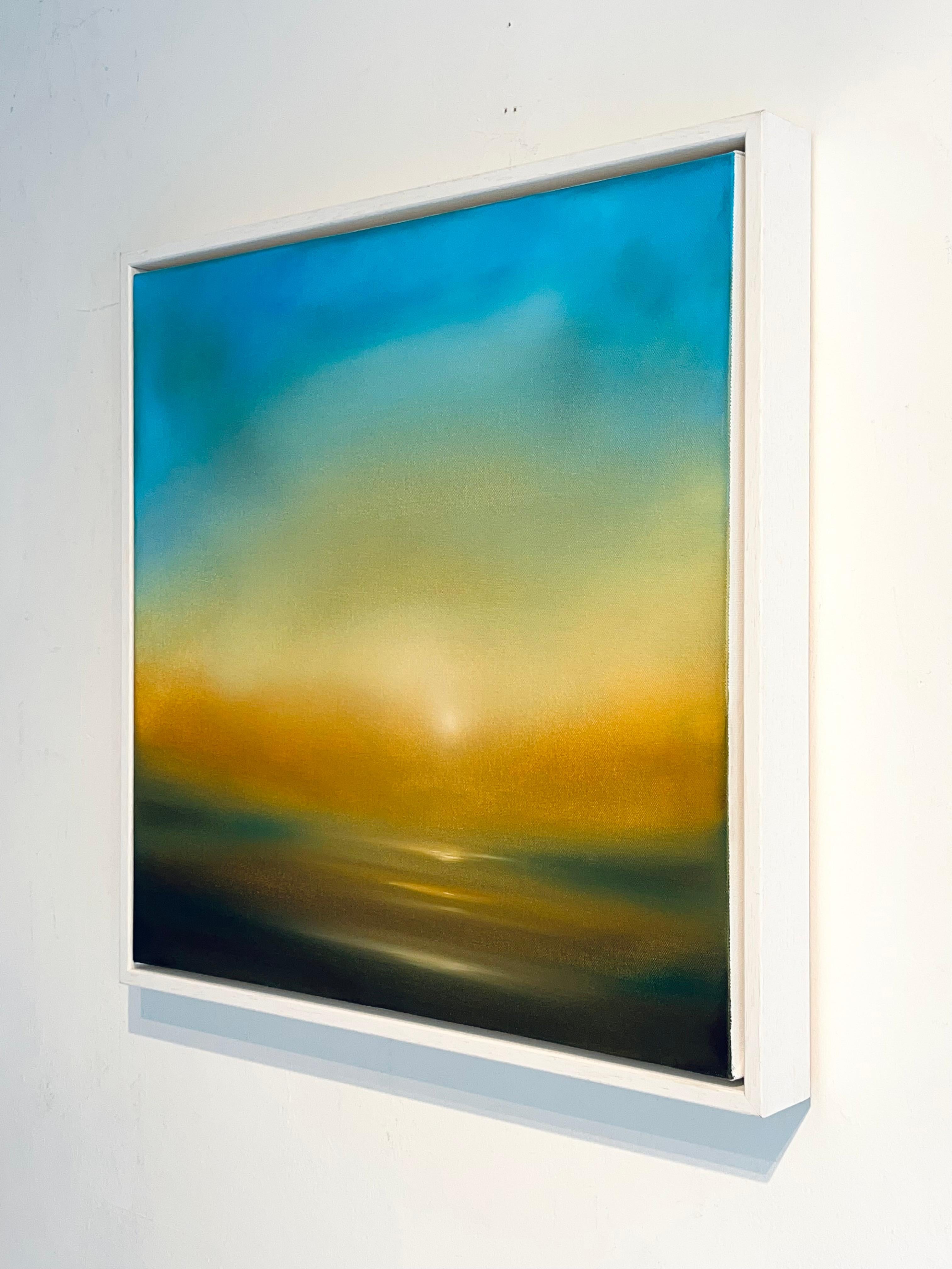 Golden Glow-original abstrait ocean seascape sunset painting-contemporary Art - Abstrait Painting par Jonathan Speed