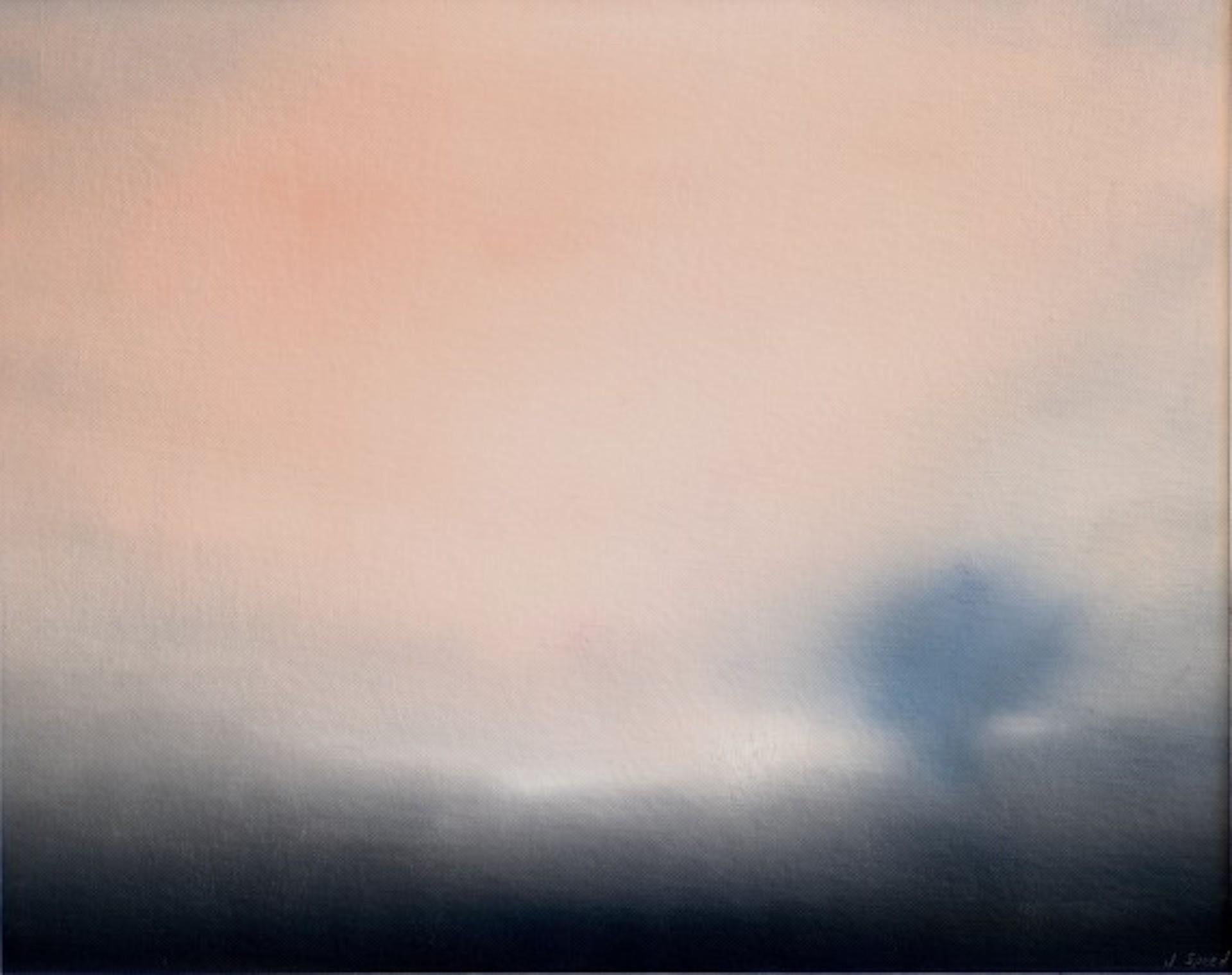 Jonathan Speed, Peach Sky, Original Landscape Painting, Contemporary Art
