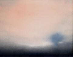 Jonathan Speed, Peach Sky, Original Landscape Painting, Contemporary Art