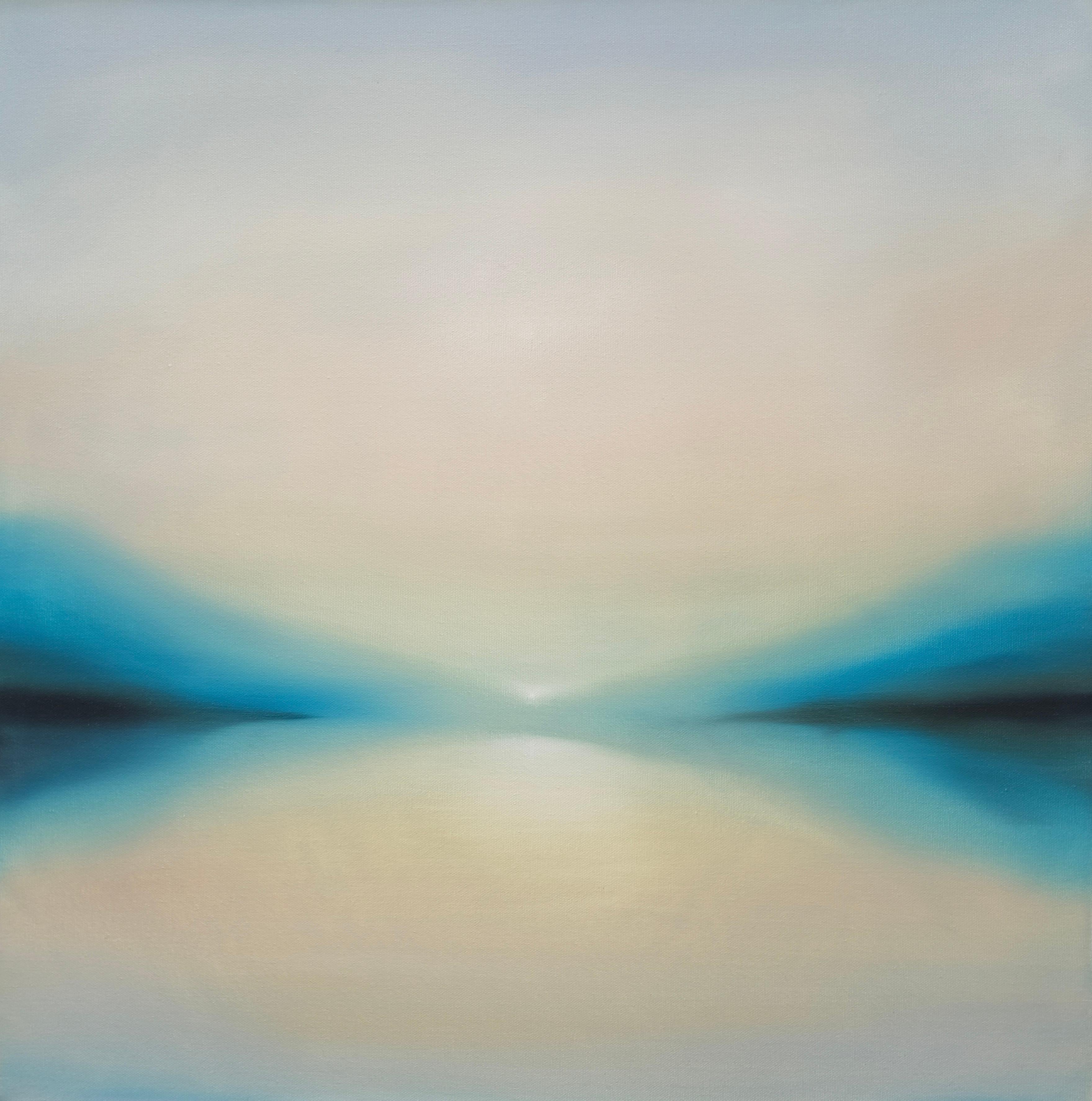 Landscape Painting di Jonathan Speed - Lago Patricia - pittura astratta contemporanea originale di paesaggio - arte moderna