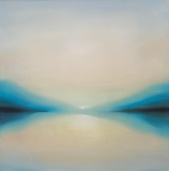 Lago Patricia - pittura astratta contemporanea originale di paesaggio - arte moderna