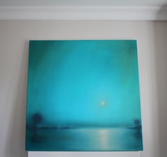 Serene Acque - paesaggio marino paesaggio acquatico pittura ad olio originale astrazione