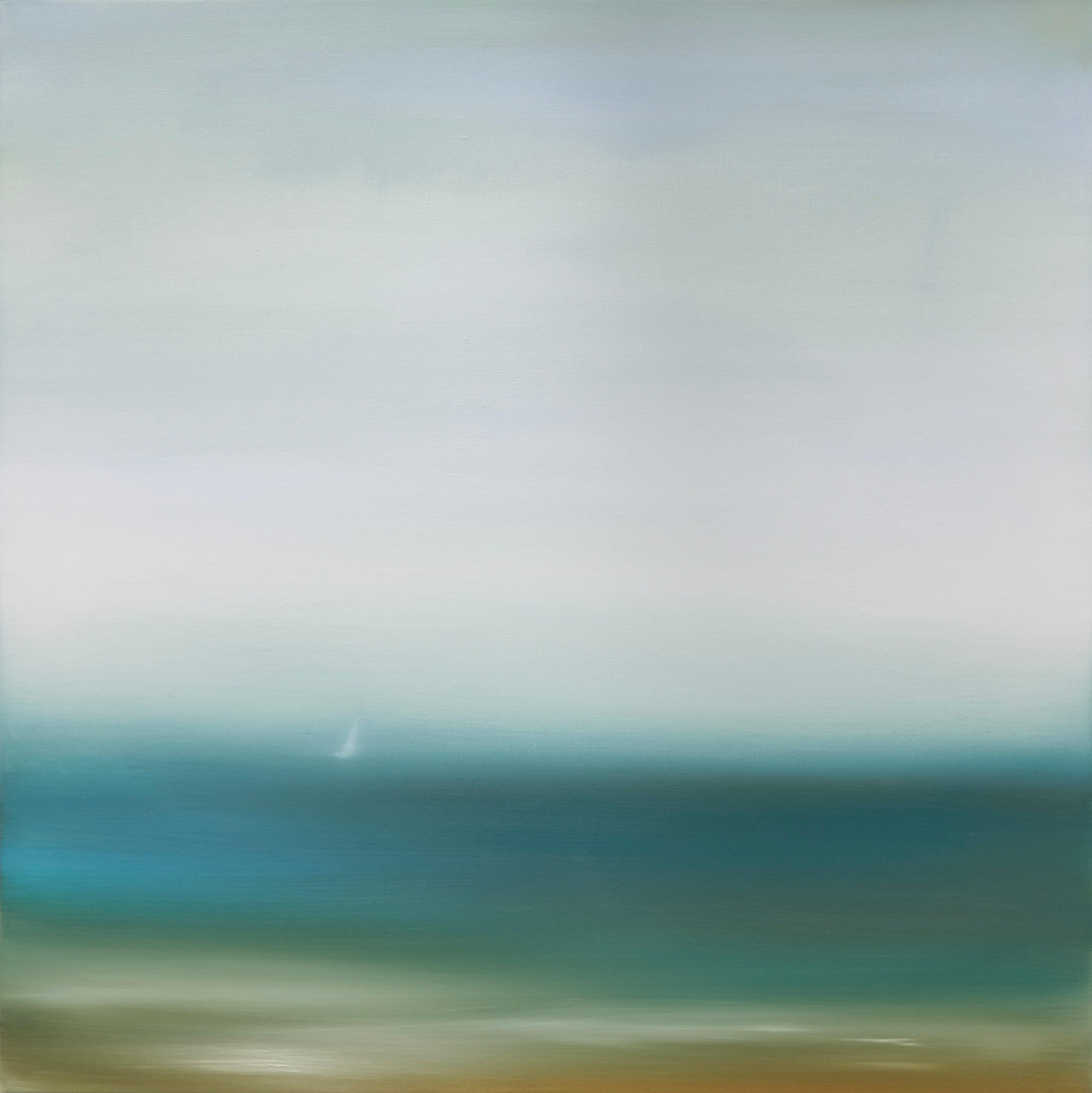 Jonathan Speed Landscape Painting – Weekend Sail-original abstrakter Sonnenuntergang  Meereslandschaft-Ozeanmalerei-Gegenwartskunst