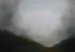 West Lomond Hills - surreal tonal ocean landscape oil painting modern abstract 