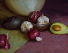 Jonathan Stasko „Guac“ 11x14 Obst-, Gemüse- und Guacamole-Stillleben, Ölgemälde