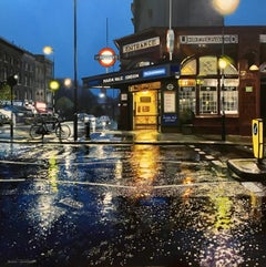 Maida Vale - Peinture à l'huile réaliste originale du paysage urbain de Londres - Art contemporain