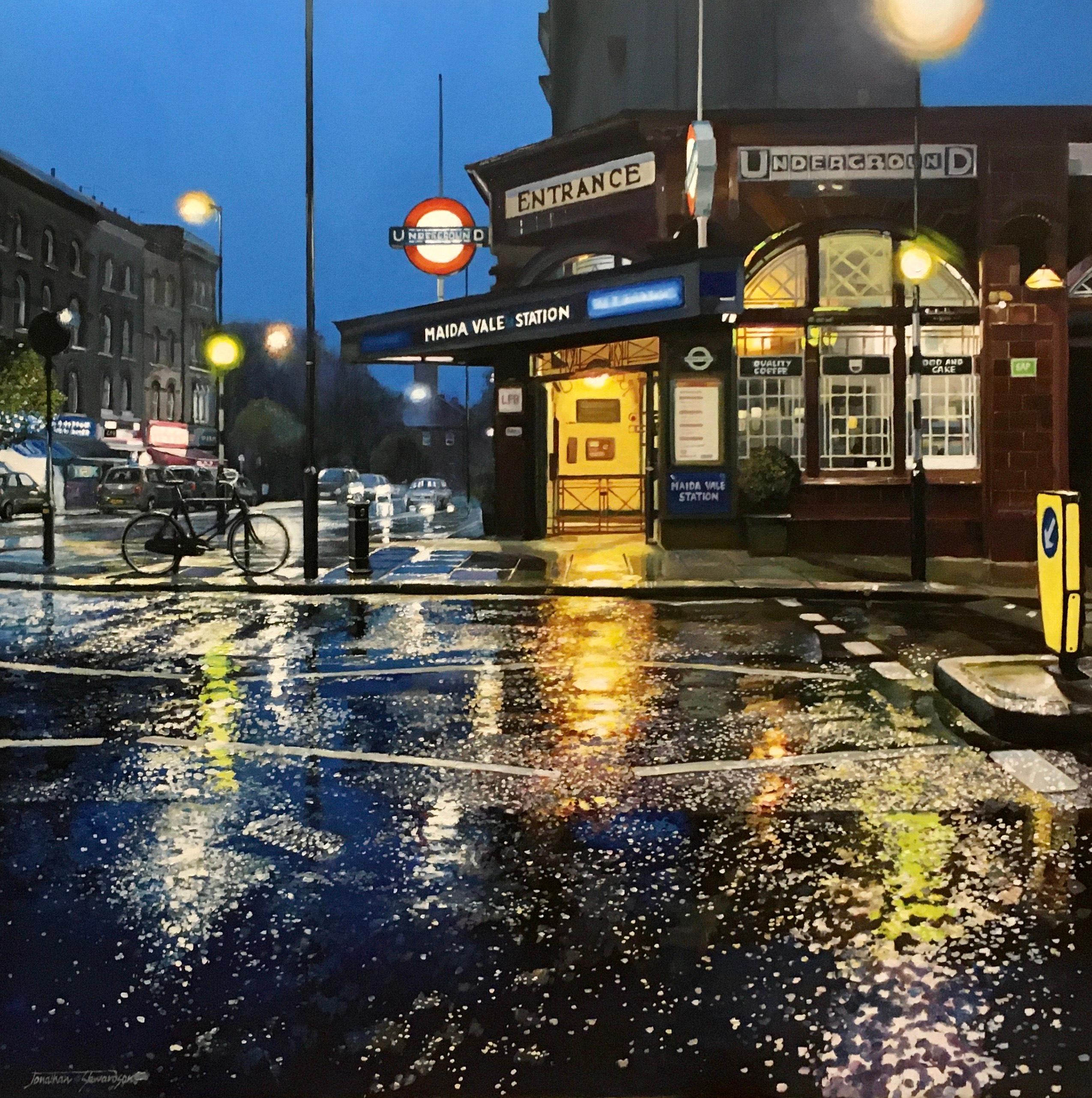 Maida Vale - Original Realismus Londoner Stadtbild Ölgemälde -Zeitgenössische Kunst