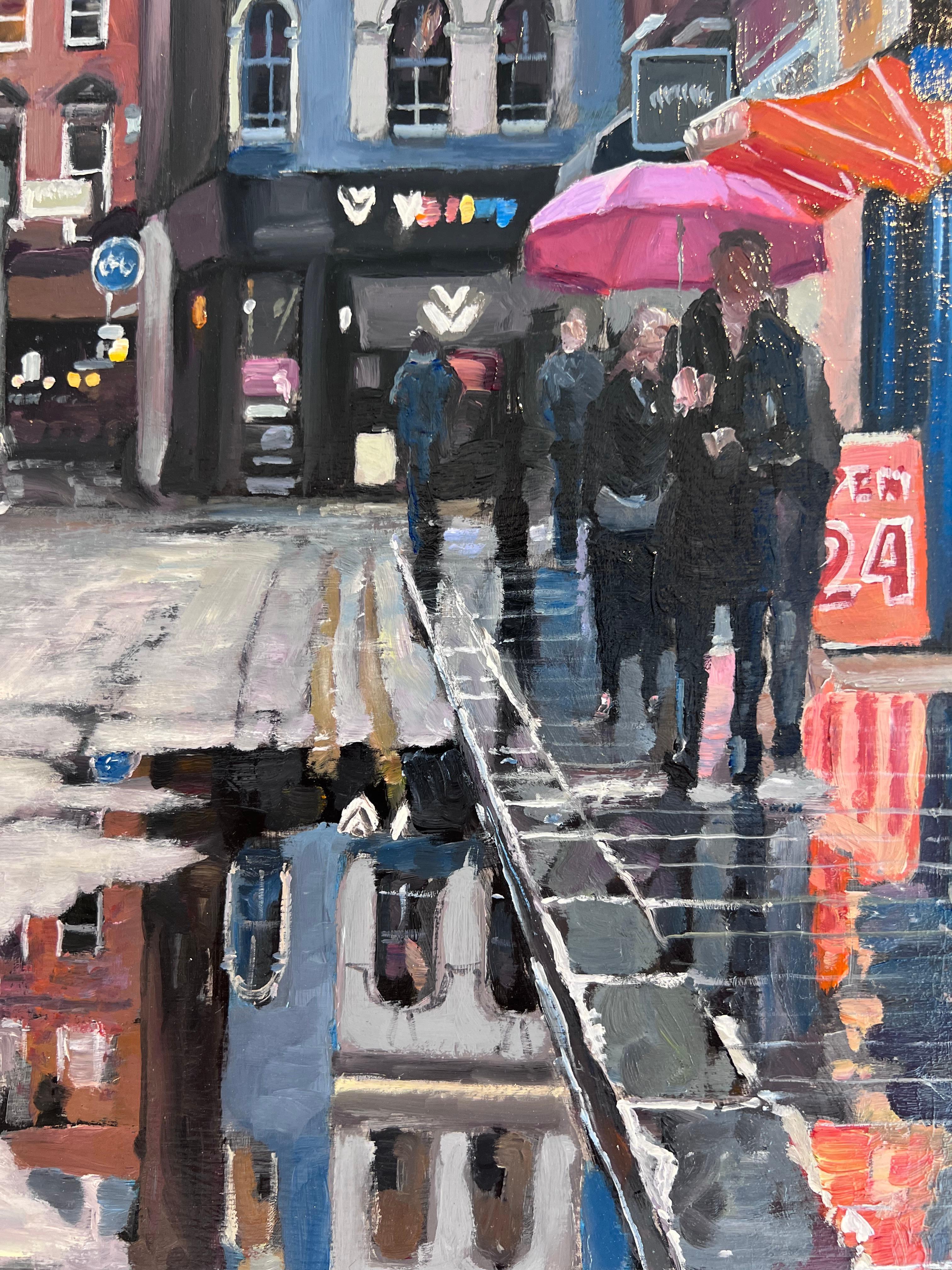 Old Compton St (Day)-Original London cityscape painting-modern impressionist art For Sale 1