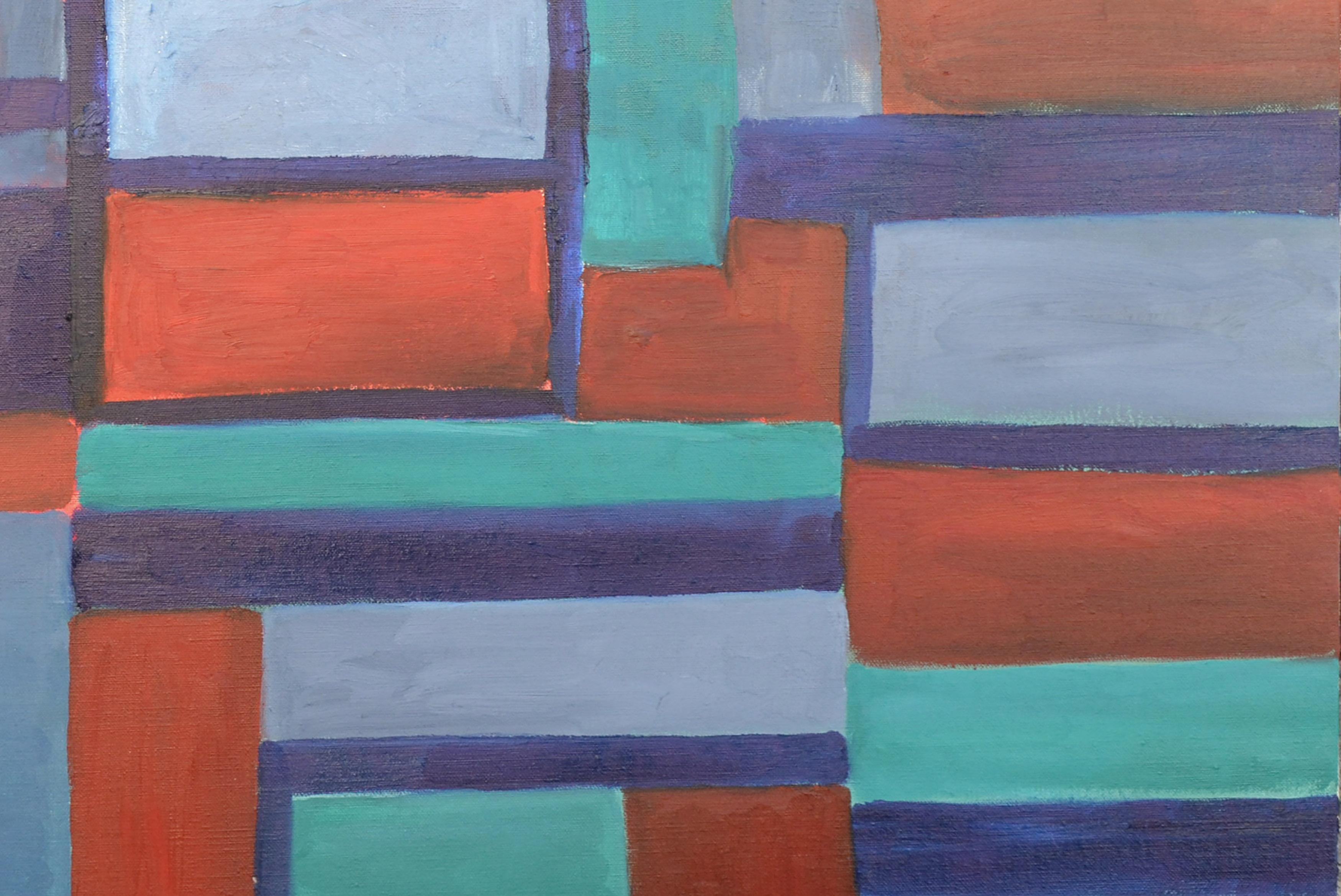 Berkeley Hills Geometric Abstract - Painting by Jonathan Taylor