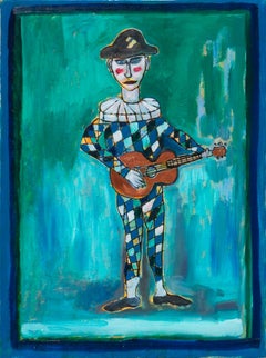'Harlequin with Guitar', California Modernist, Santa Cruz, University of Maine