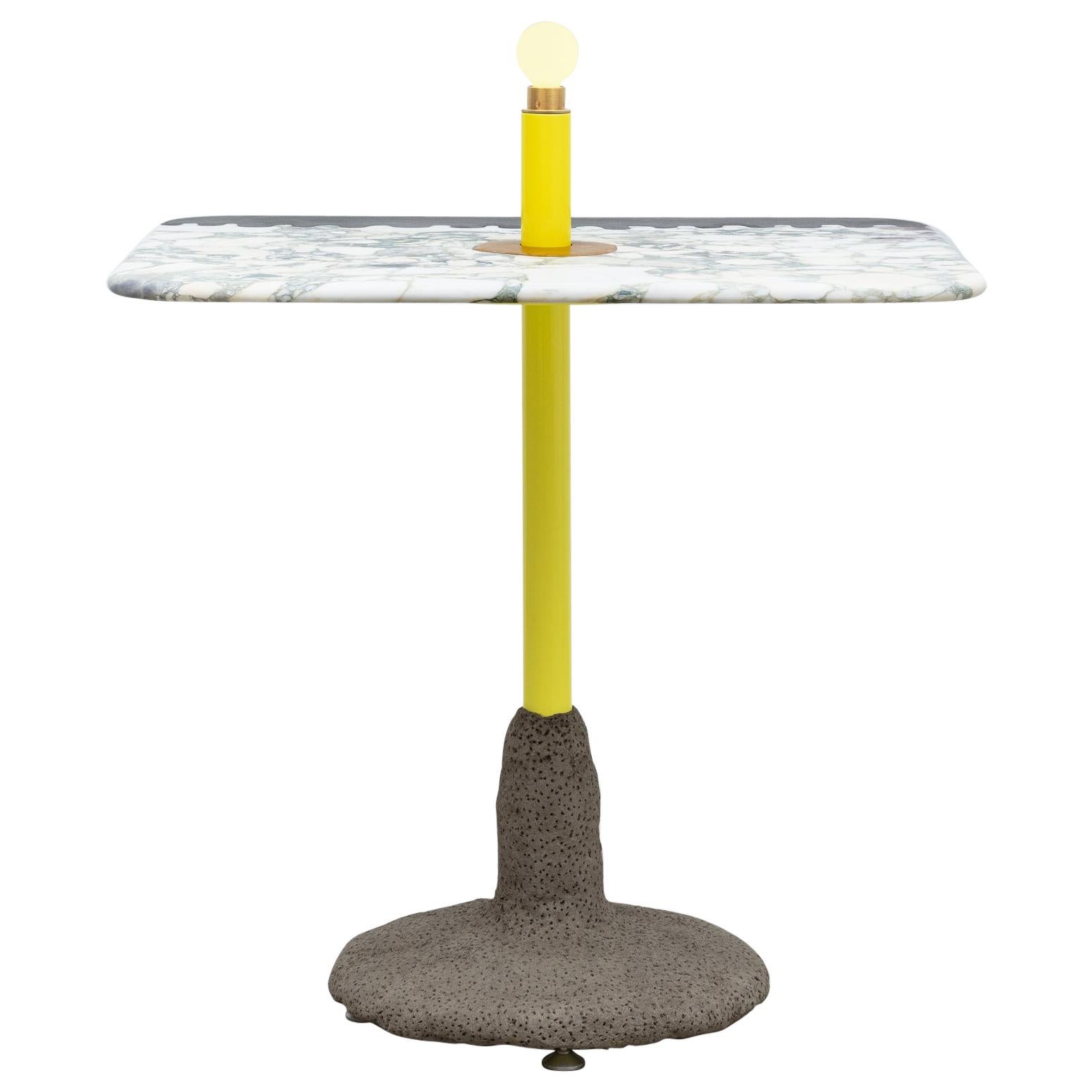 Jonathan Trayte, 'Wawa Island', Breakfast Table with Lamp, Yellow, Marble, 2018