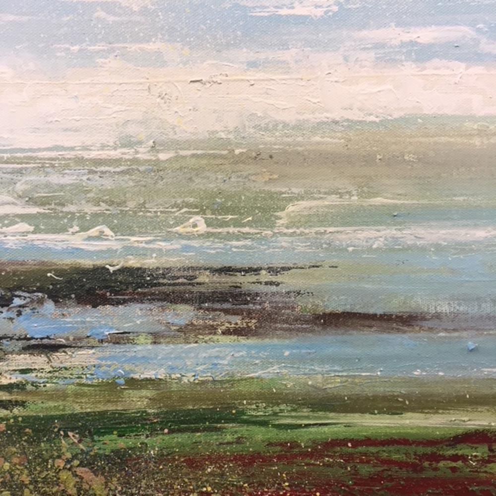 Ebb Tide, mixed media seascape painting, Norfolk Coast 1