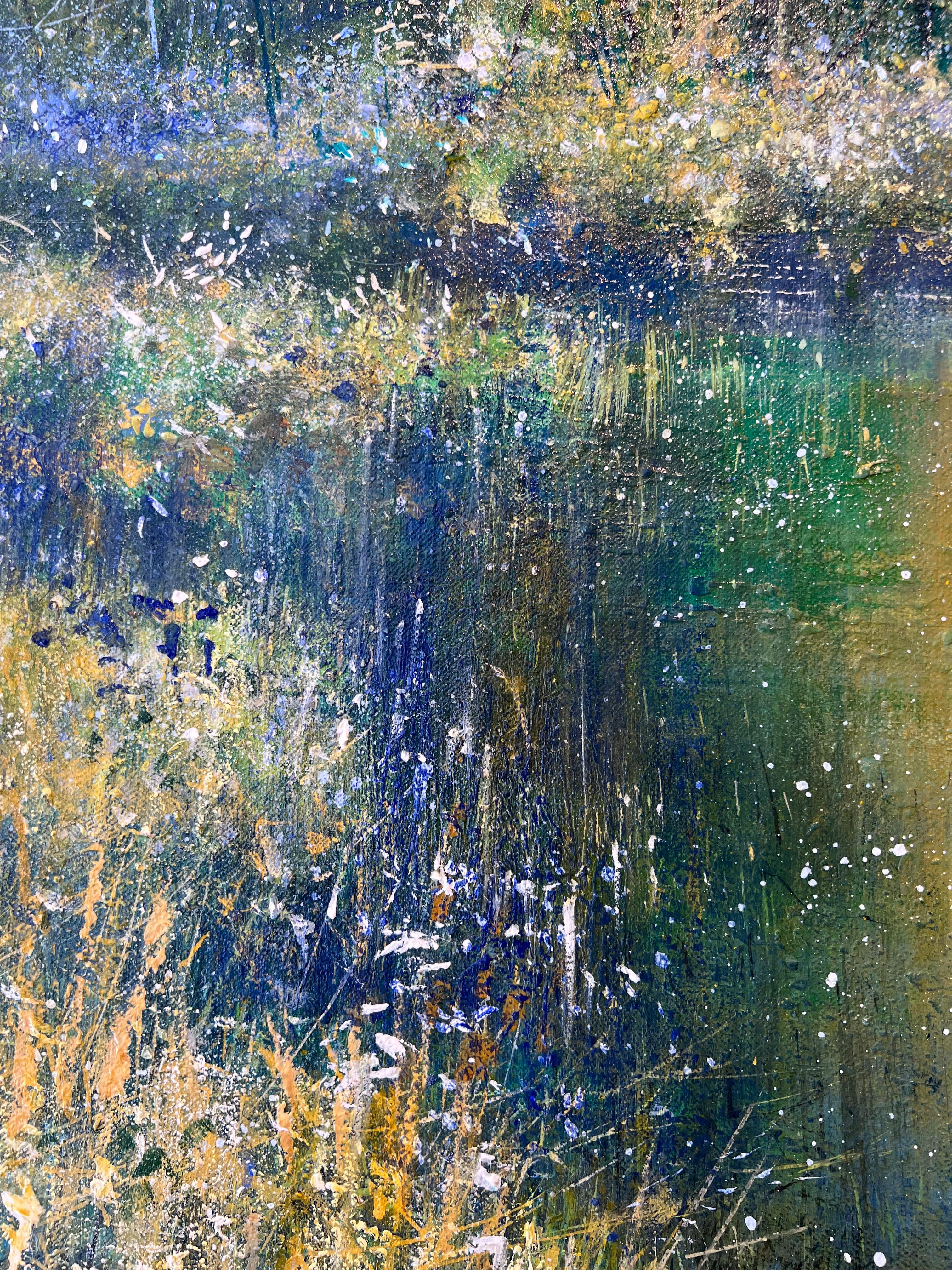 Despejando la niebla en el río-pintura original impresionista de paisaje marino-arte en venta en venta 1