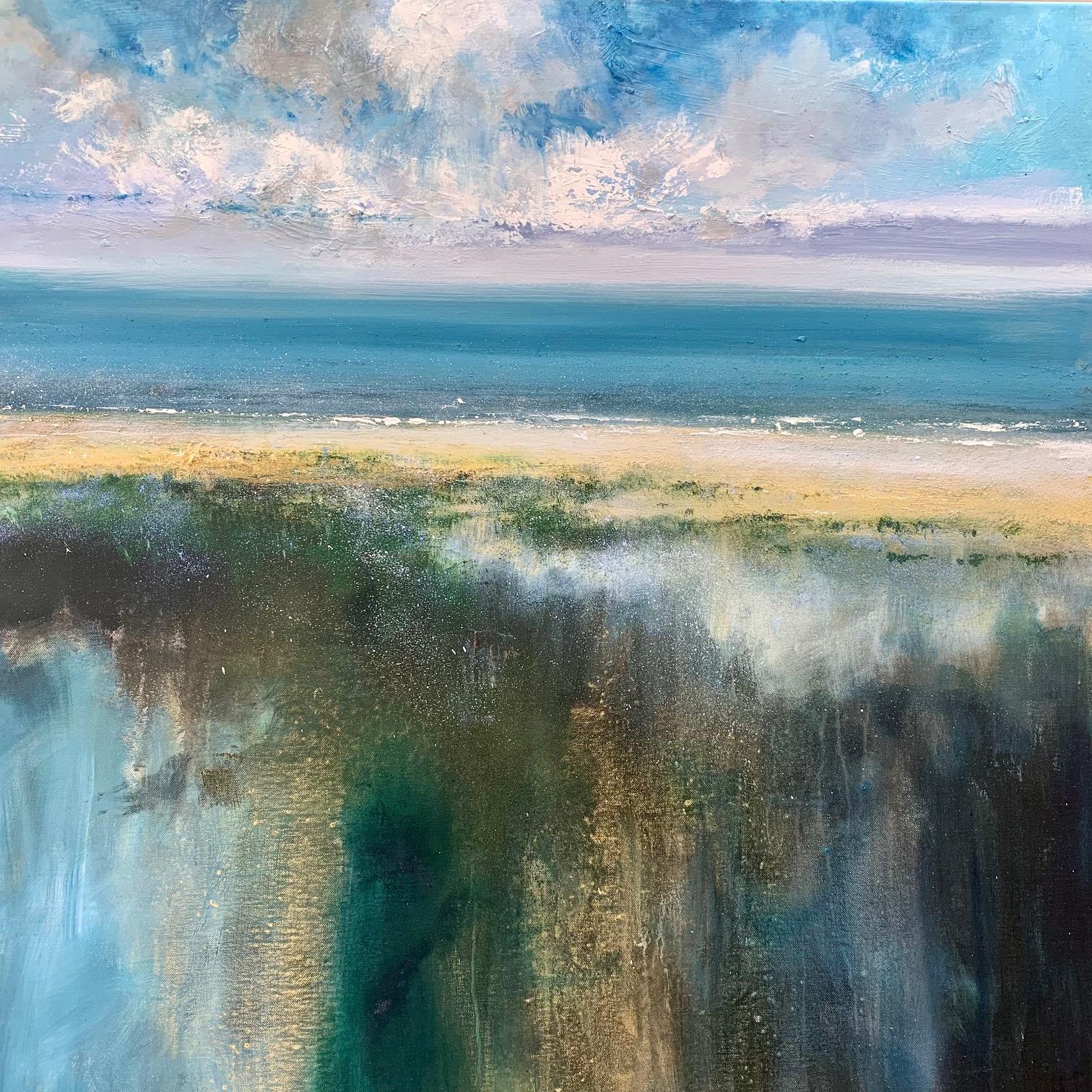 Estuary Breeze - landscape countryside nature oil painting modern impression