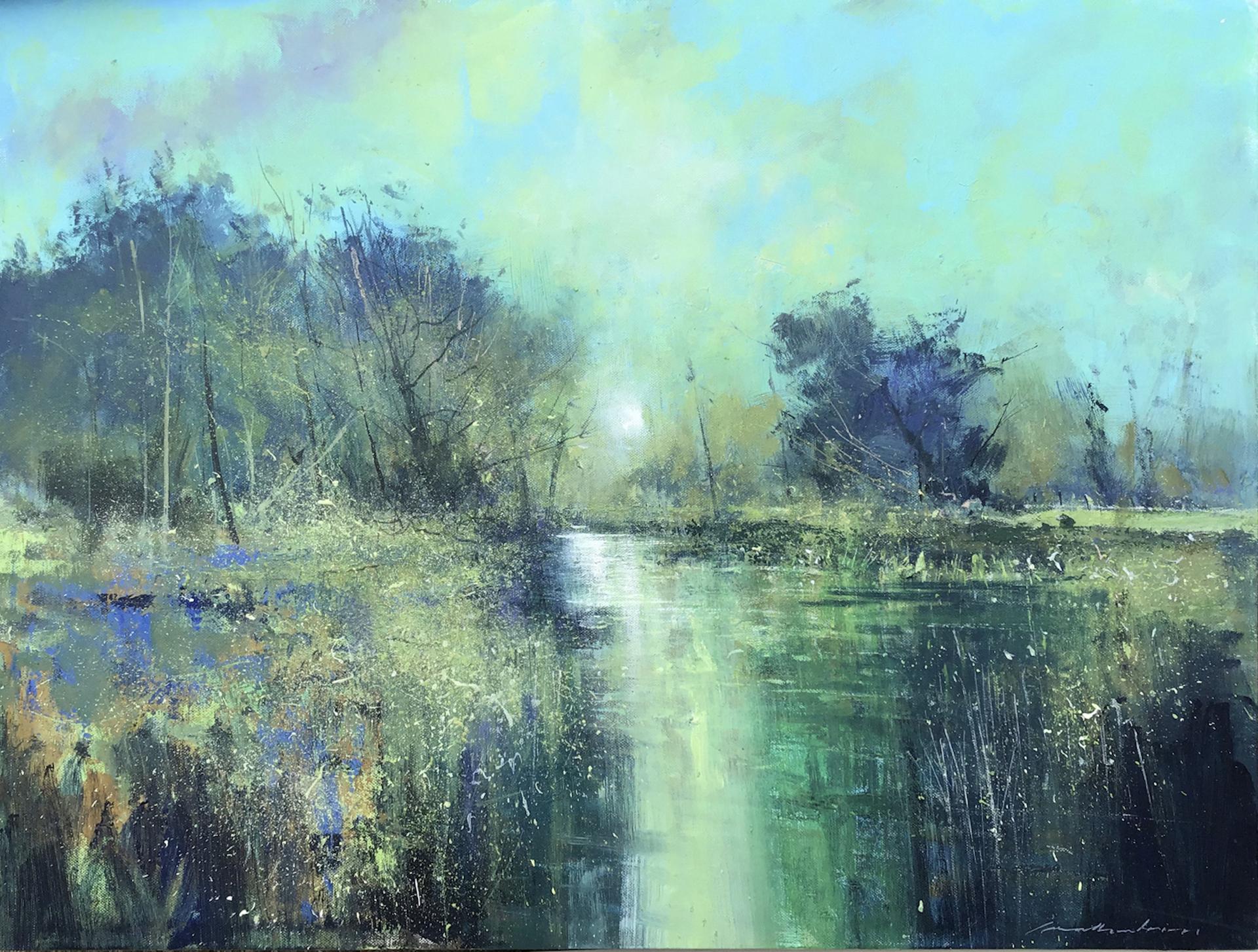 Jonathan Trim, Clearing Mist on the River, Landscape Art, Affordable Art