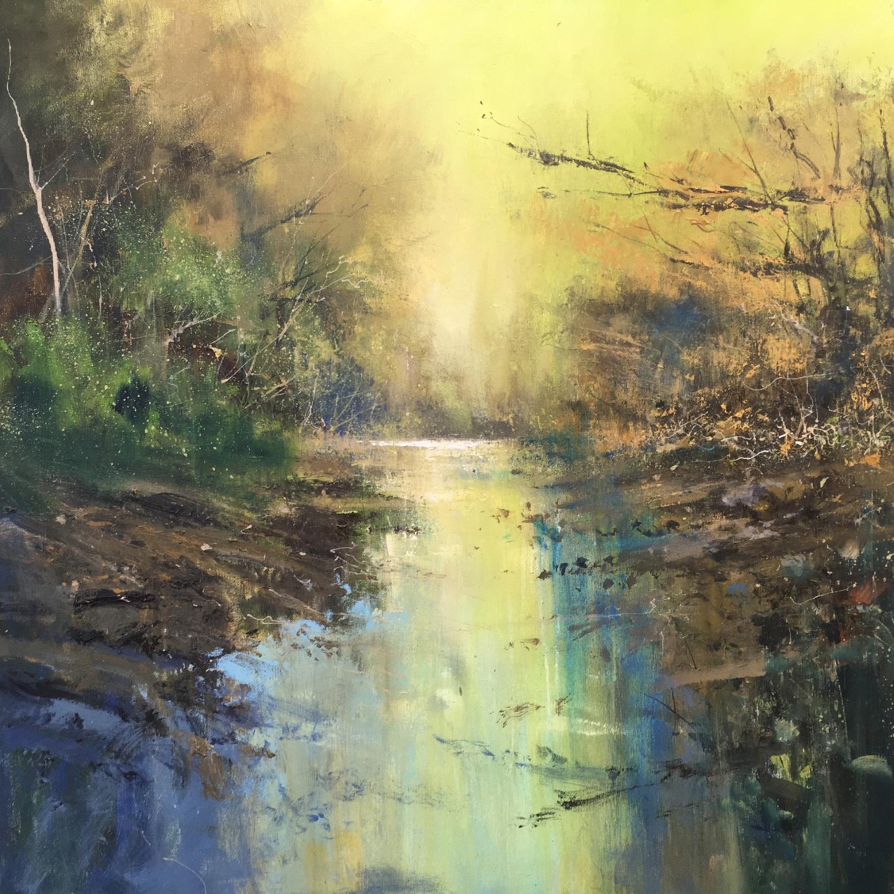 Jonathan Trim, Evening Light, Original Landscape Painting, Contemporary Art