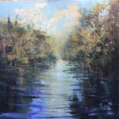 Jonathan Trim, River Silence, Original Impressionist Landscape Painting