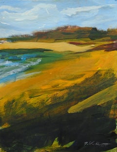 Coastal Bluff, Painting, Acrylic on Paper