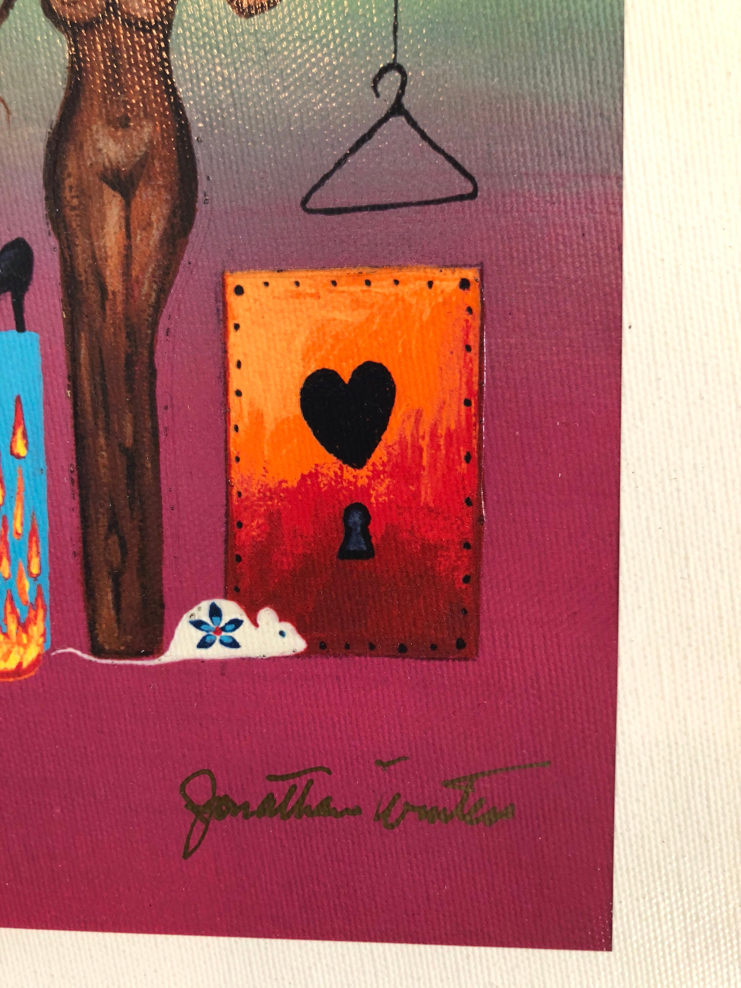 Hand Signed Screenprint on Canvas Painting Ltd Ed. Hollywood 