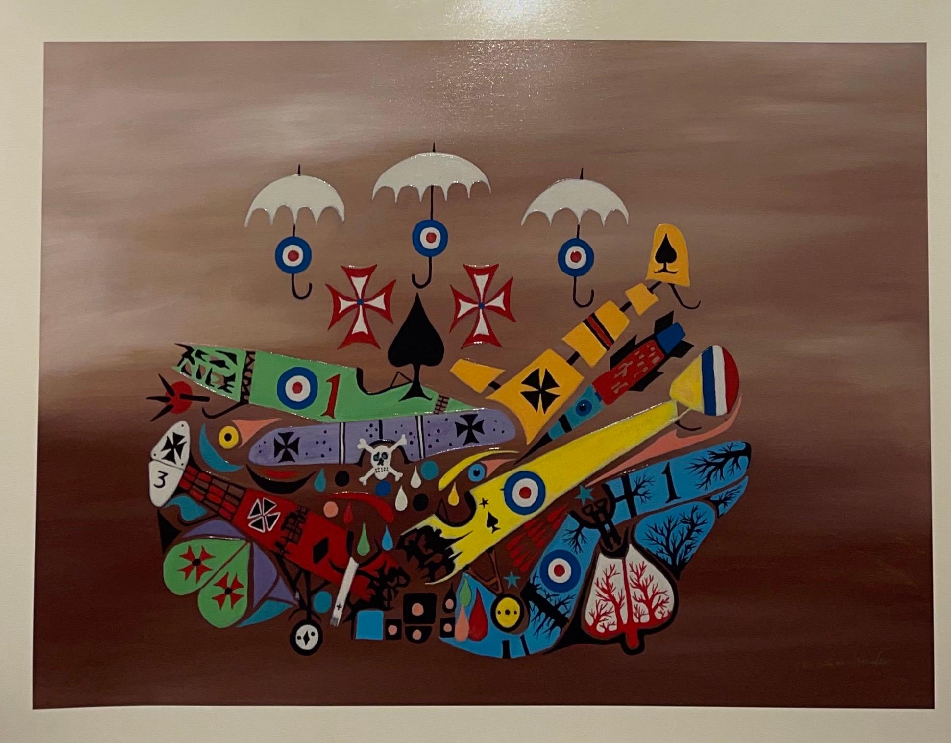 Peinture sur toile sérigraphiée d'un avion Hollywood Hang Ups Pop Art de Jonathan Winters en vente 5