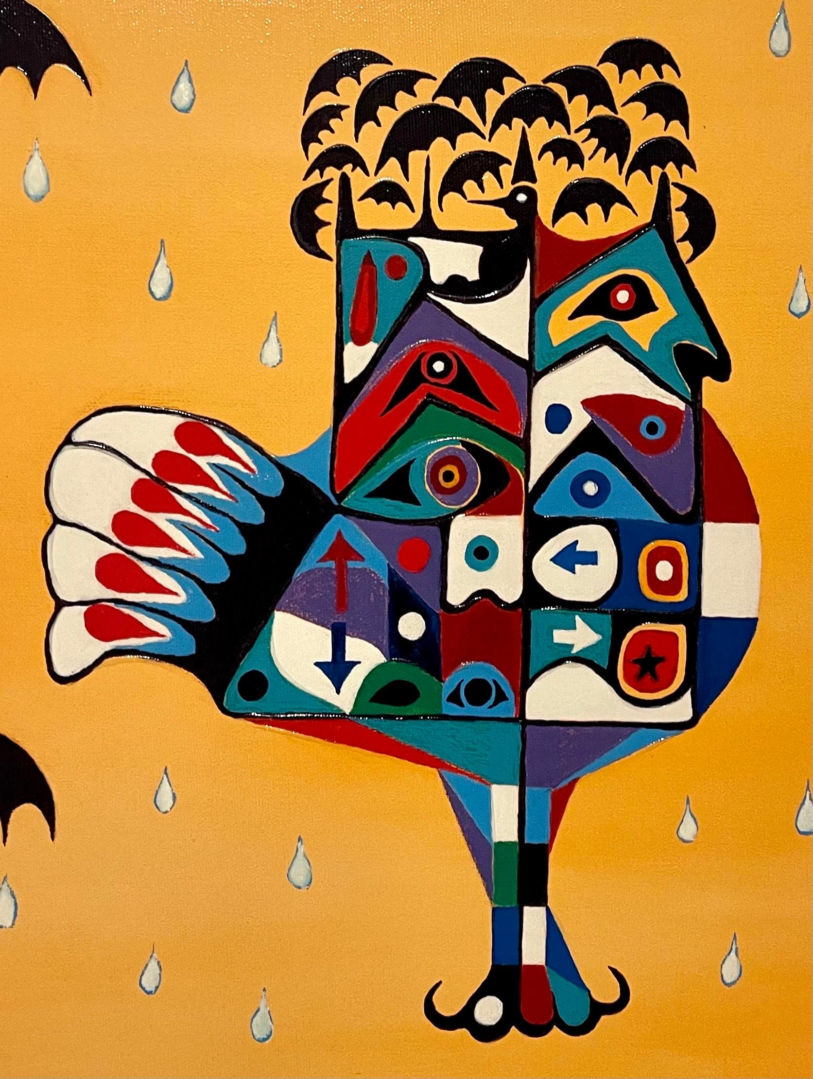 Parapluies sur toile de Jonathan Winters, Hollywood Star Pop Art en vente 1