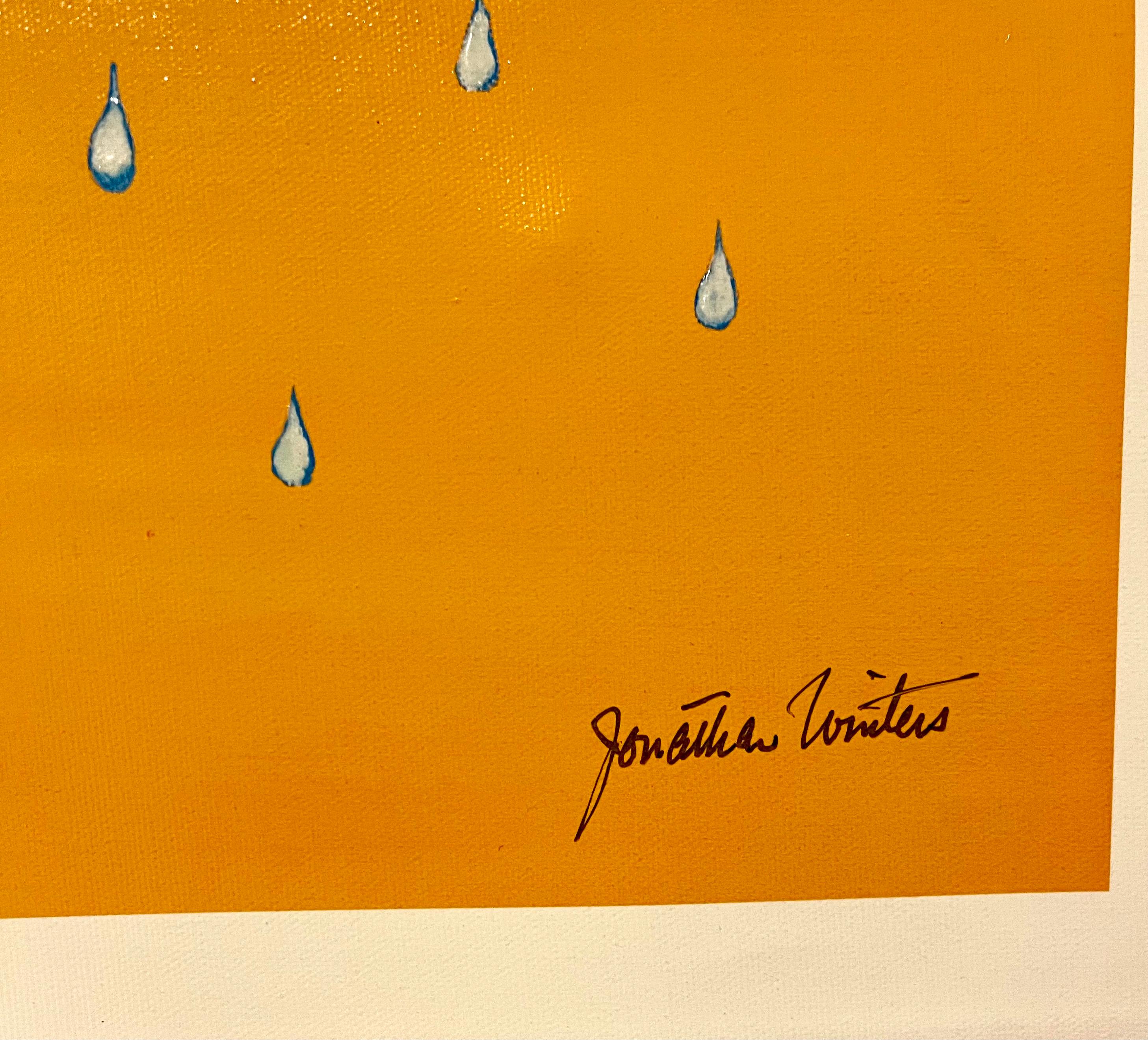 Jonathan Winters Screenprint on Canvas Painting Umbrellas Hollywood Star Pop Art 2