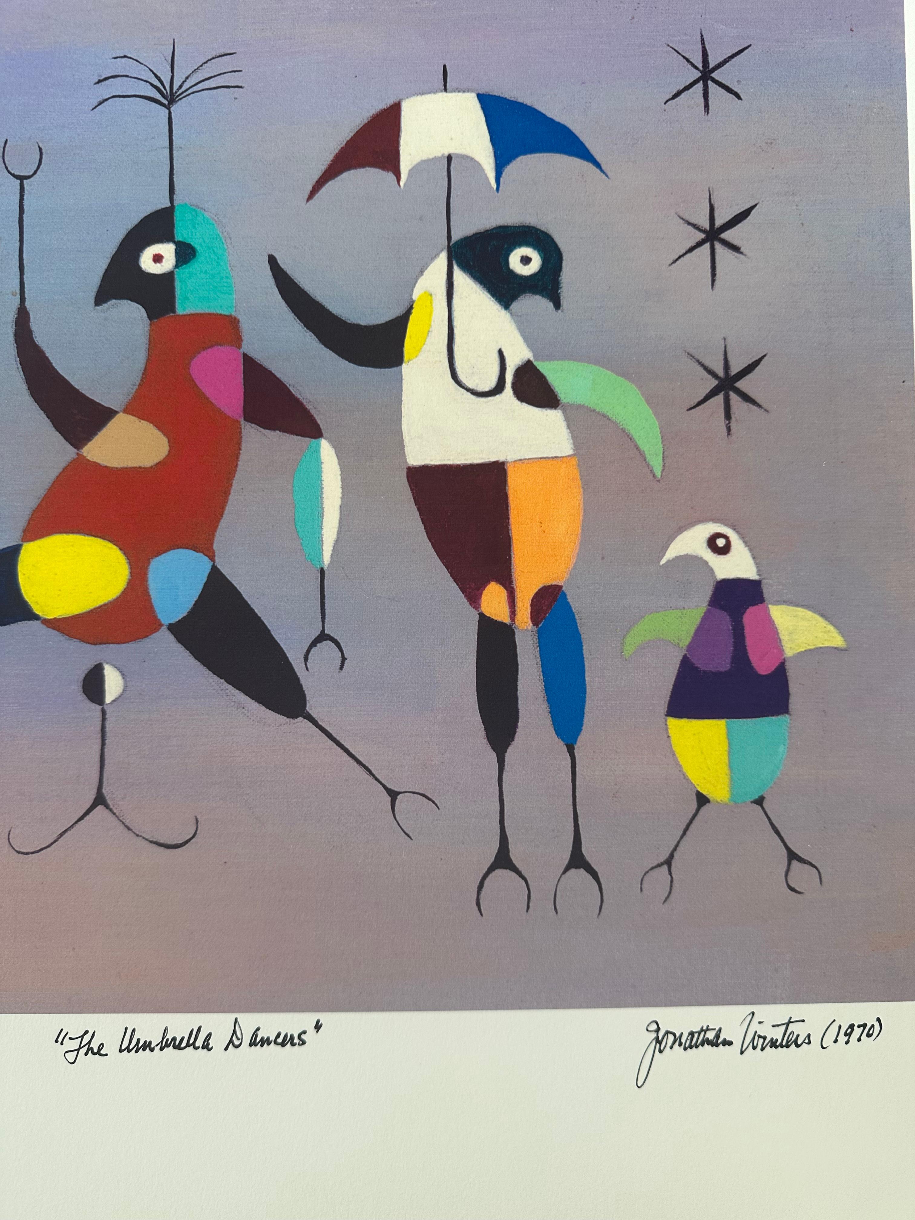 Jonathan Winters, Los bailarines del paraguas, firmado a mano en venta 2