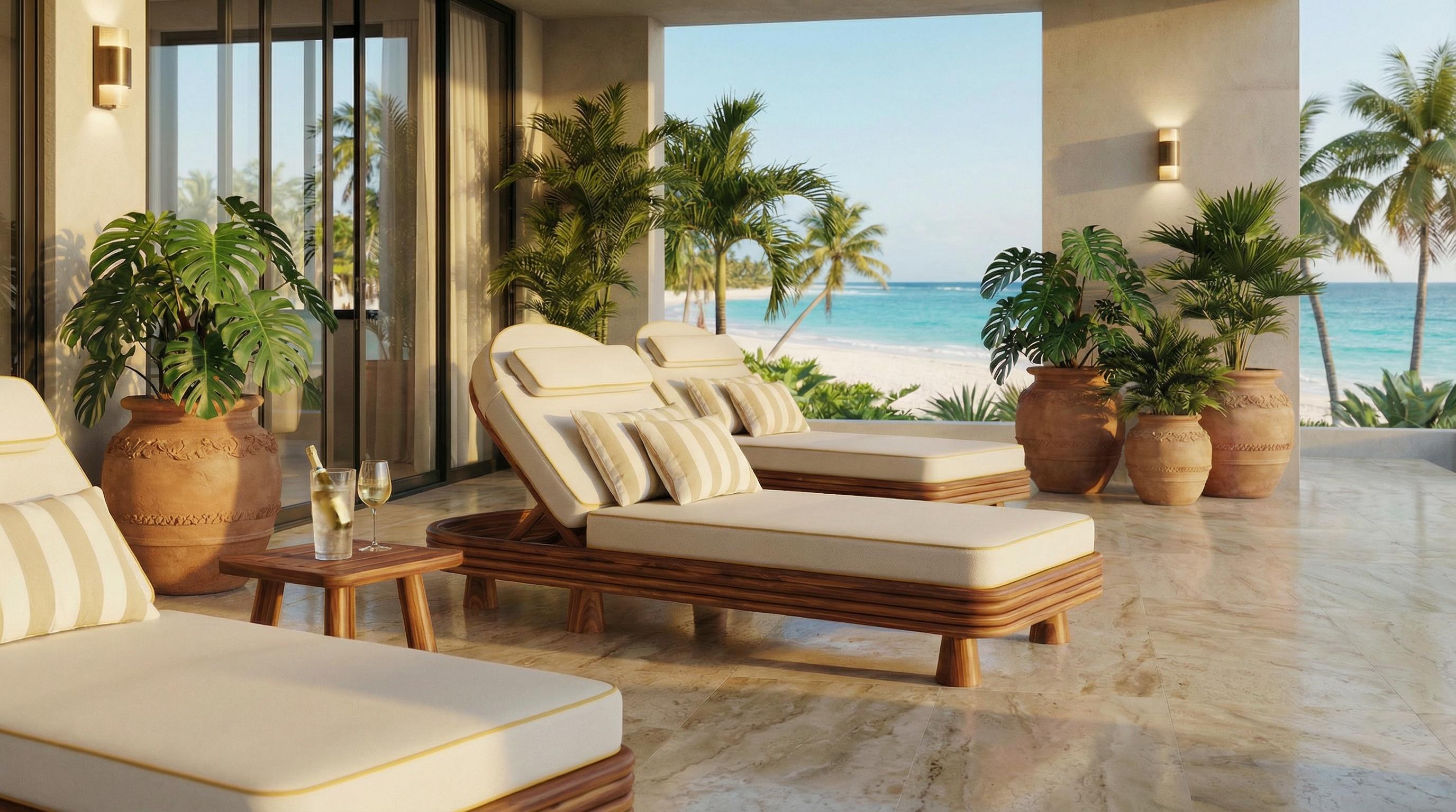 Moderne Bain de soleil extérieur Jondal en Wood Wood Iroko avec dossier réglable en vente