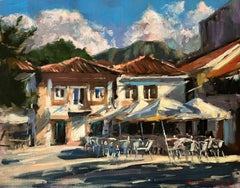 Cafes in Portugal, Oil Painting