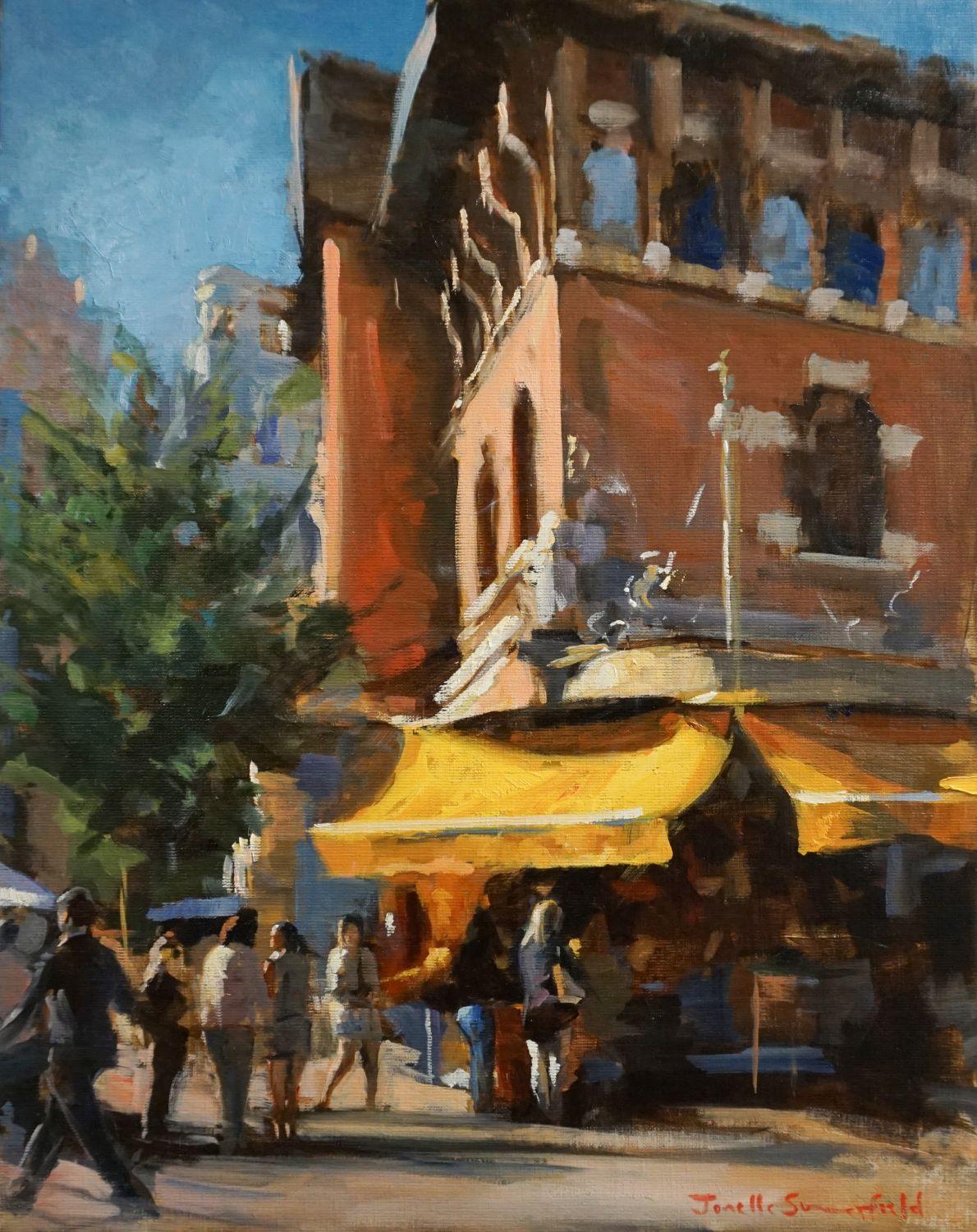 Fruiteria de Valencia, Pittura a olio - Art di Jonelle Summerfield