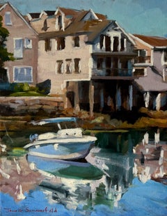 Rockport Bay Marina, Oil Painting