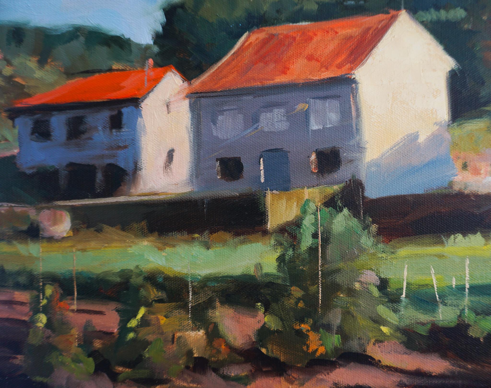 Somewhere on the Camino Frances, Ölgemälde im Angebot 1
